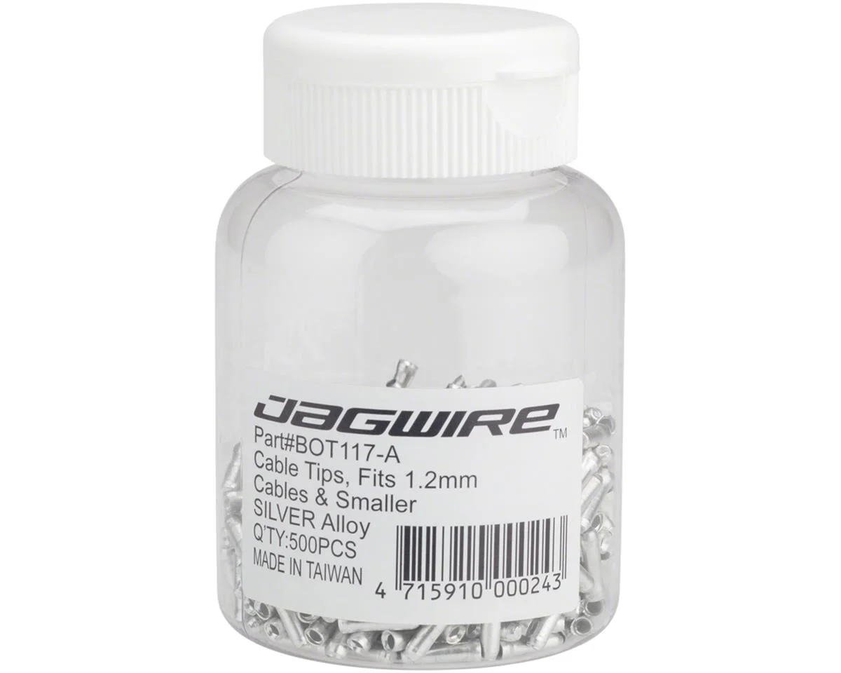 Jagwire Cable End Crimps (Silver) (1.2mm) (Bottle of 500)